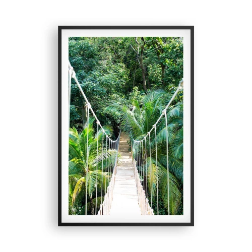 Poster in een zwarte lijst - Welkom in de jungle! - 61x91 cm
