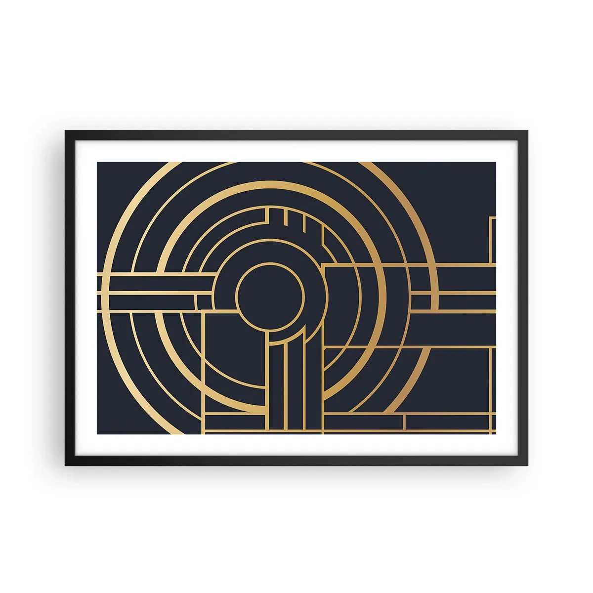 Poster in een zwarte lijst - Draaien van dingen - 70x50 cm