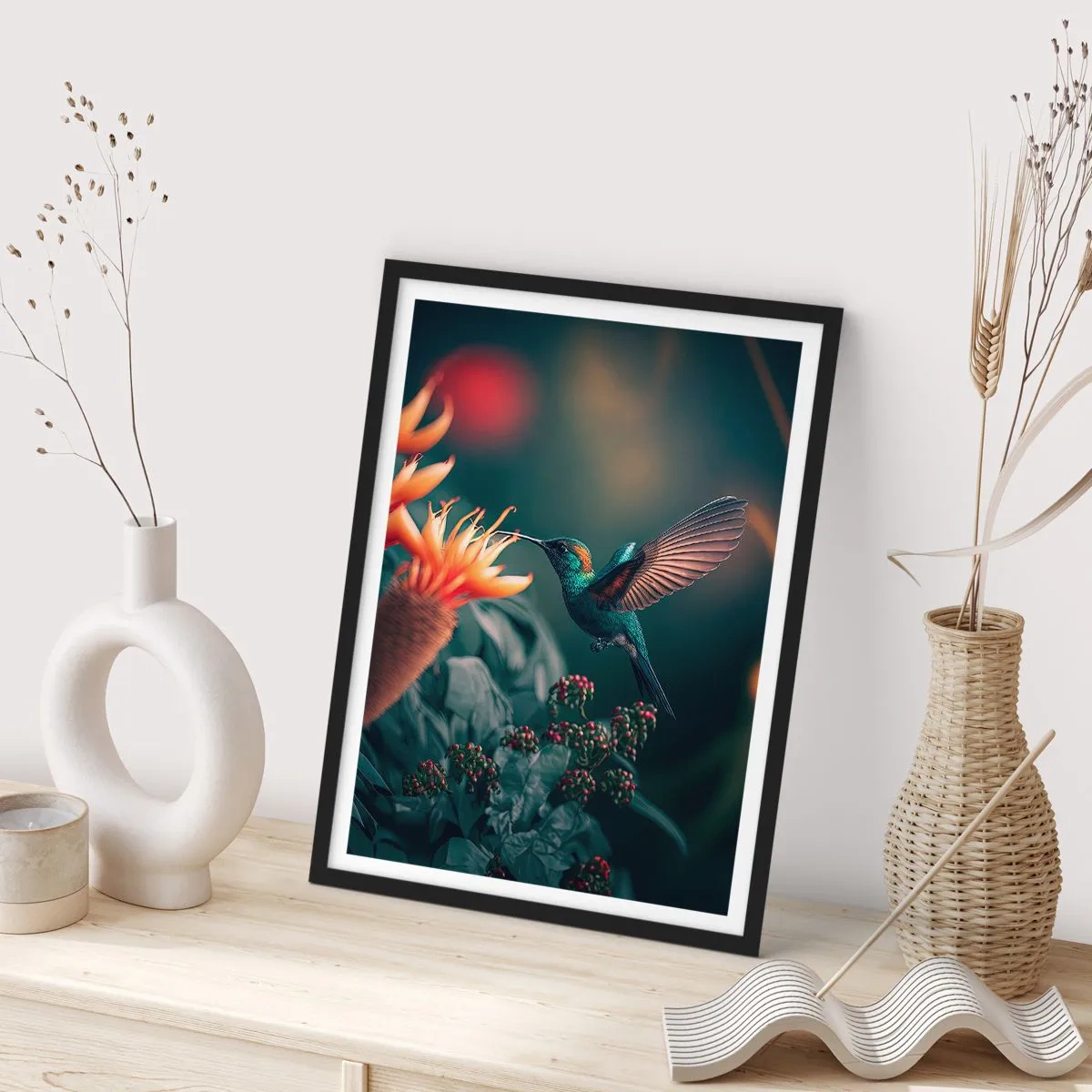 Poster in een zwarte lijst - een werkelijk kleurrijk leven - 70x100 cm