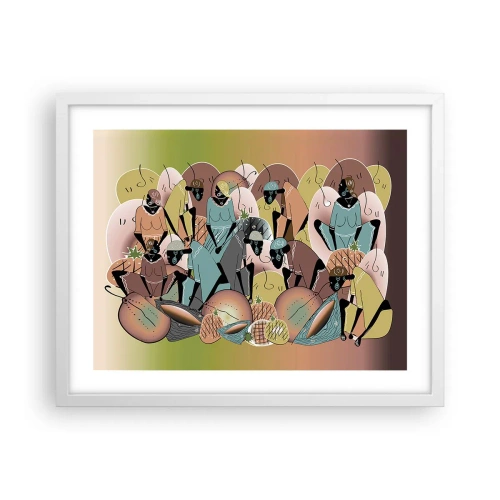 Poster in een witte lijst - Er komt een geweldige vakantie aan - 50x40 cm