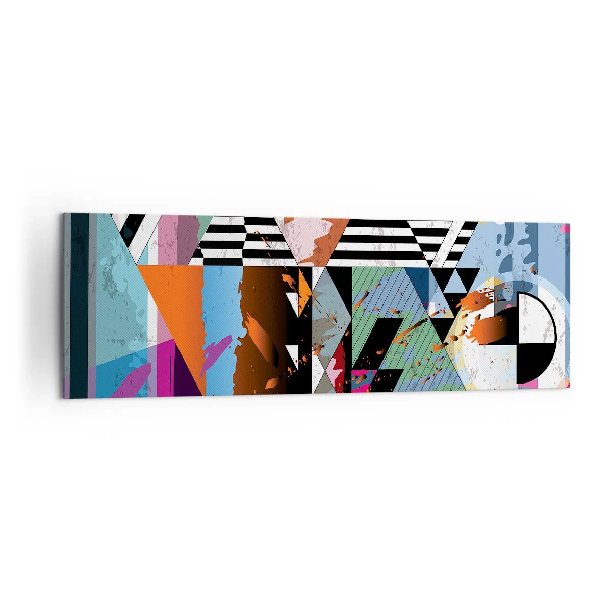 Schilderen op canvas - Geometrisch en organisch - 160x50 cm