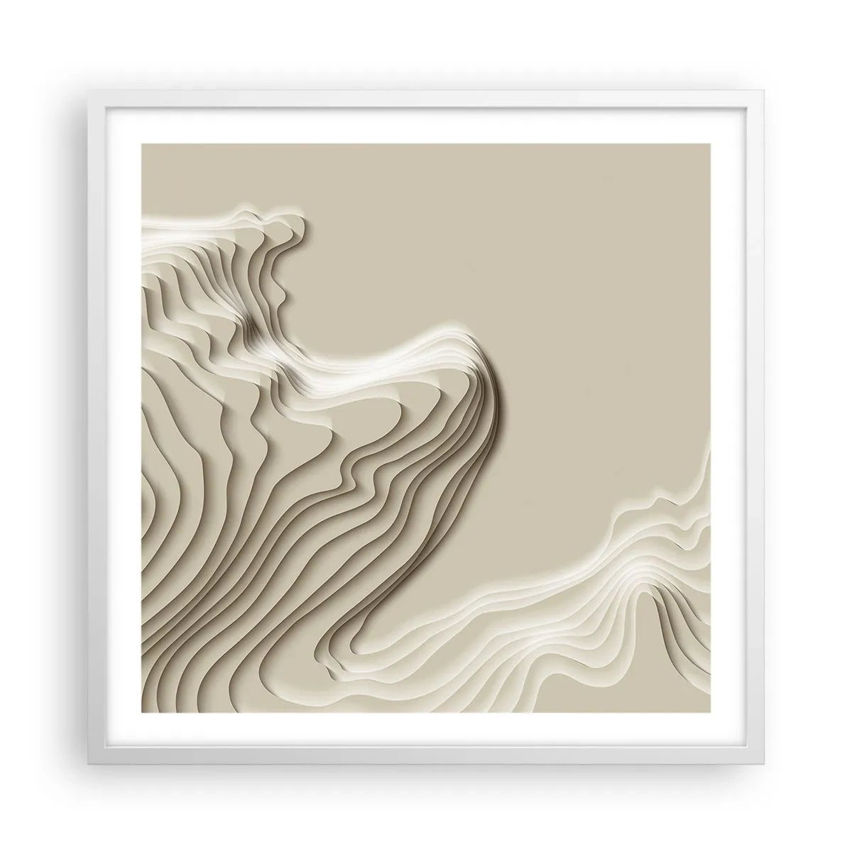 Poster in een witte lijst - Kunst topografie - 60x60 cm