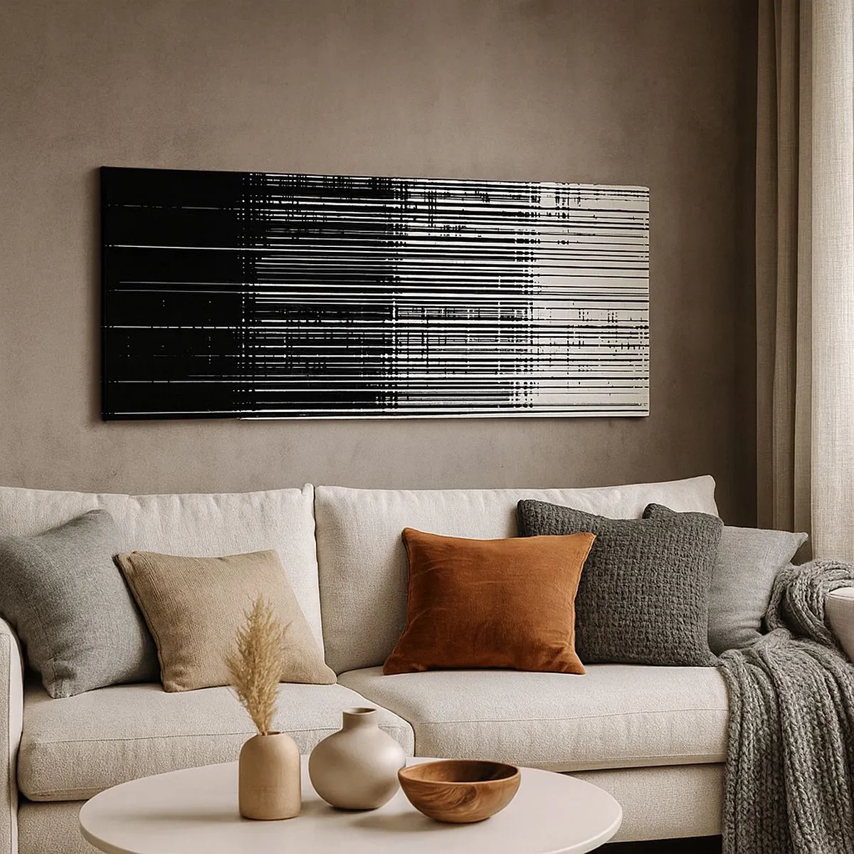 Schilderen op canvas - Golven en vibraties - 100x40 cm