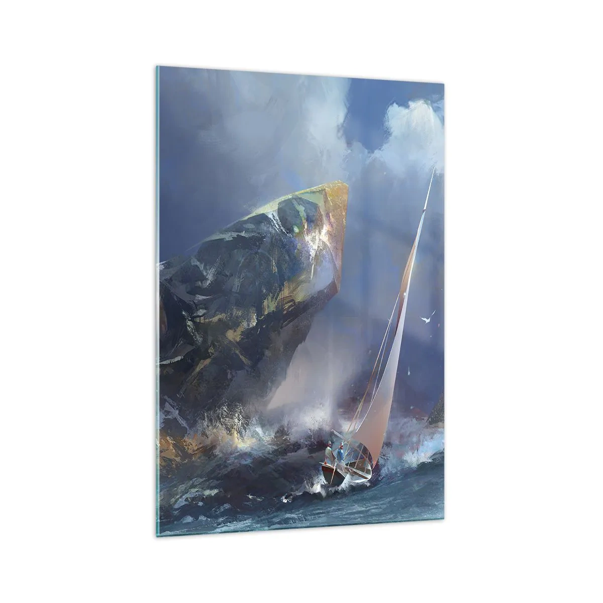 Schilderen op glas - Wie de moed heeft, wint - 70x100 cm