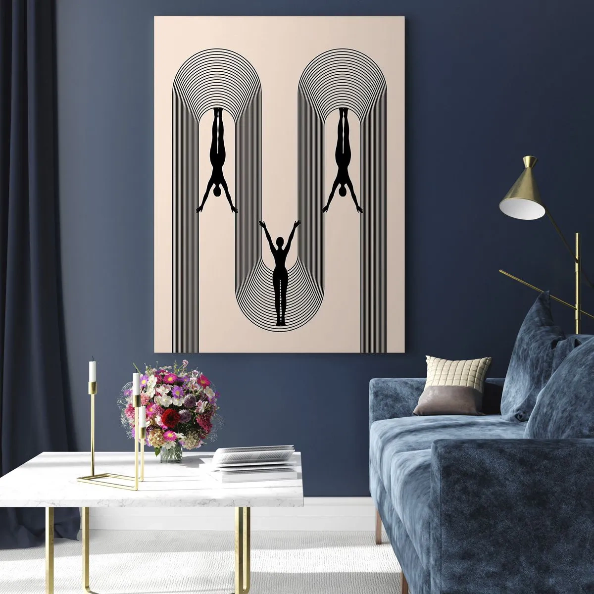 Schilderen op glas - Op zijn kop - 50x70 cm