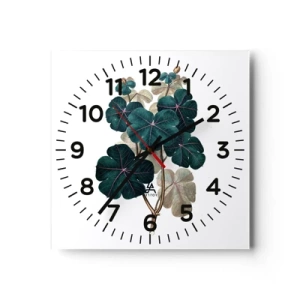 Wandklok - Klok - Uit het oude herbarium - 30x30 cm