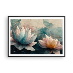 Poster in een zwarte lijst - Sterren van het meer - 100x70 cm
