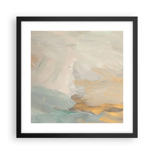 Poster in een zwarte lijst - Abstractie – het land van zachtheid - 40x40 cm