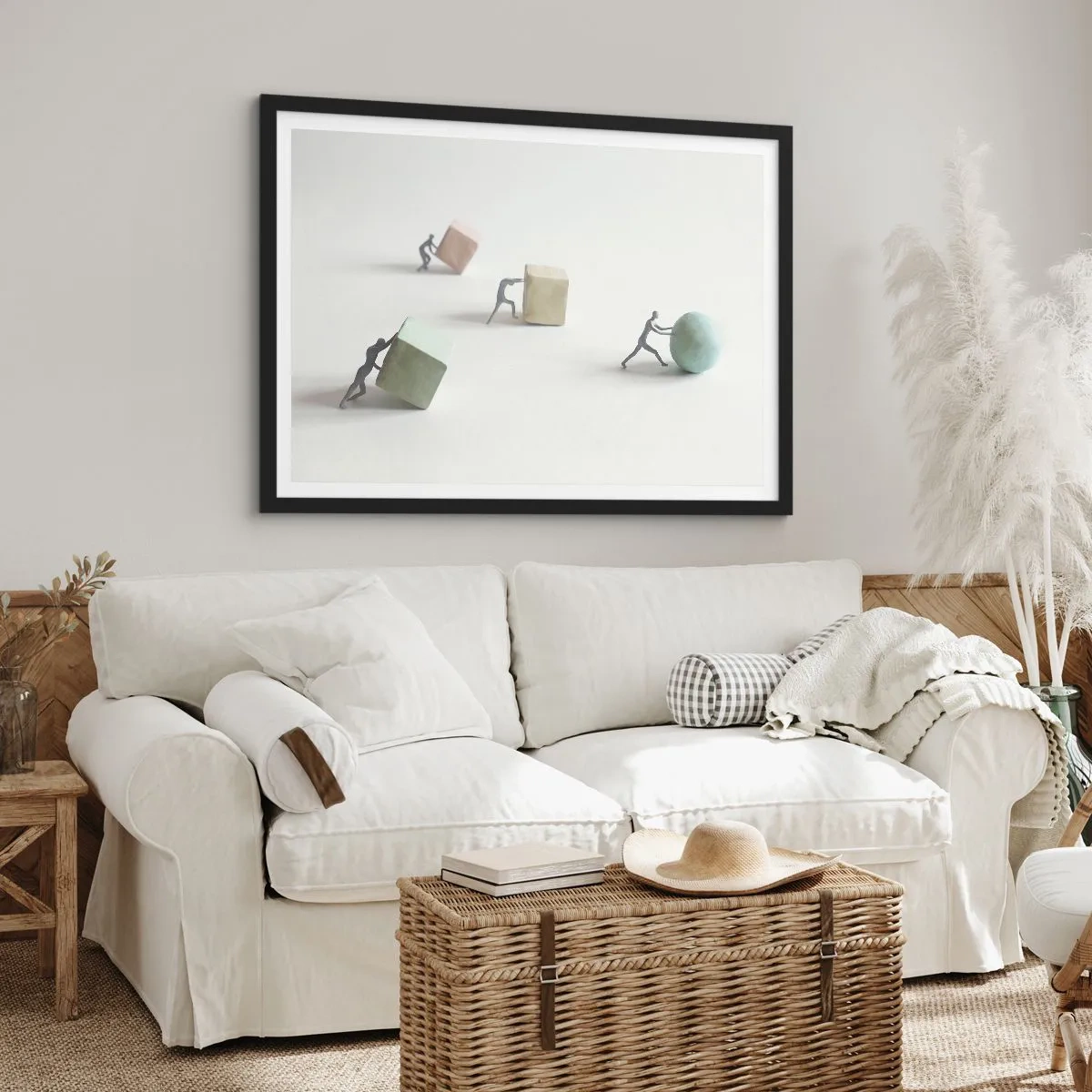 Poster in een zwarte lijst - Puur leven - 91x61 cm