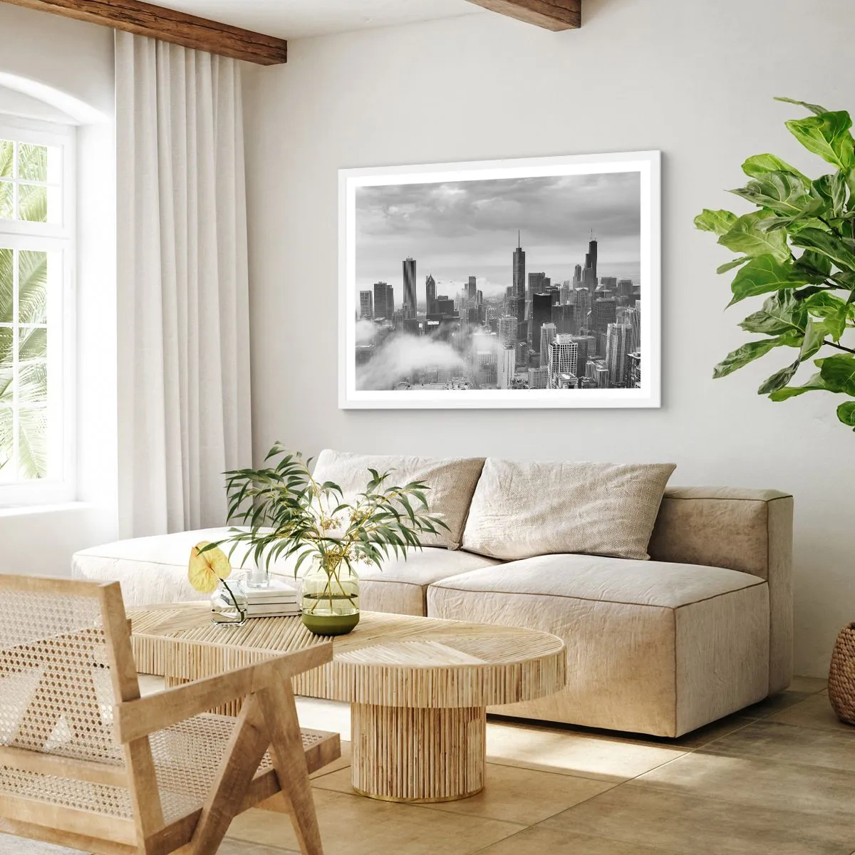Poster in een witte lijst - Amerikaans landschap - 100x70 cm