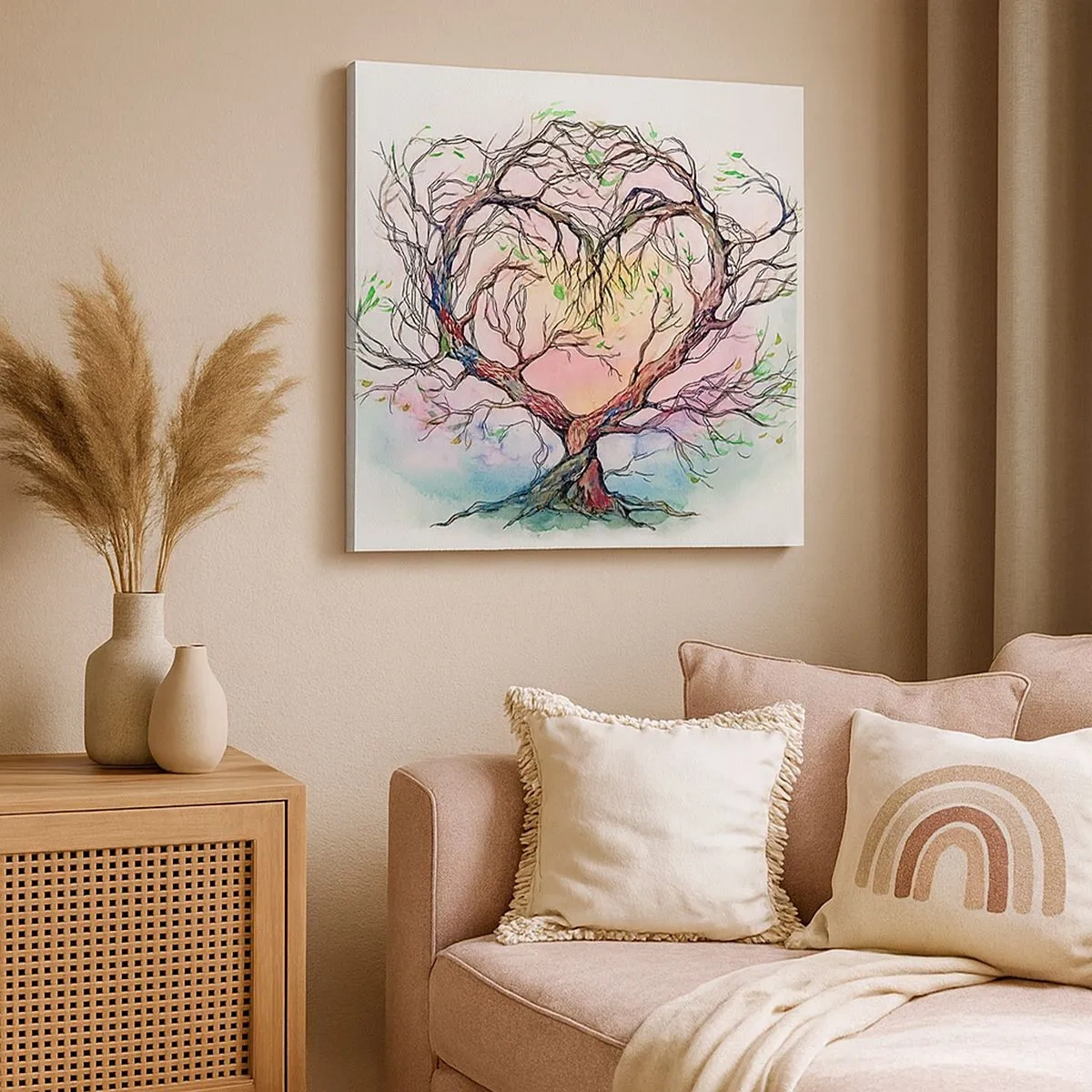 Schilderen op canvas - Samen tegen de stormen - 30x30 cm