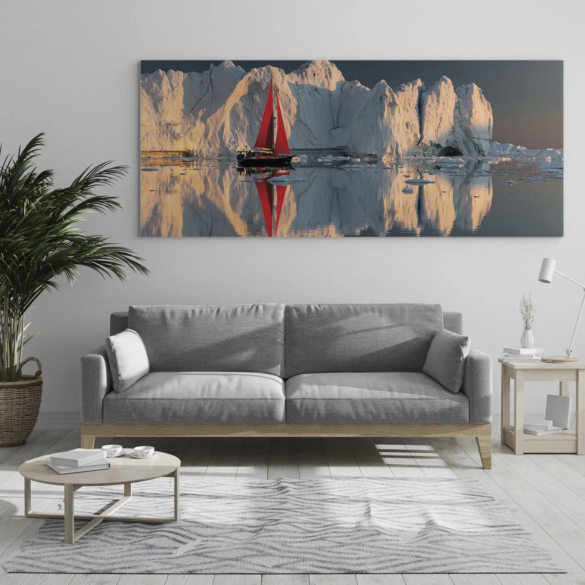 Schilderen op glas - Aan de rand van de wereld - 100x40 cm
