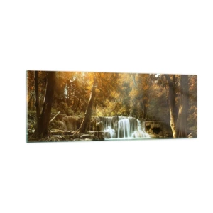 Schilderen op glas - Park cascade - 140x50 cm