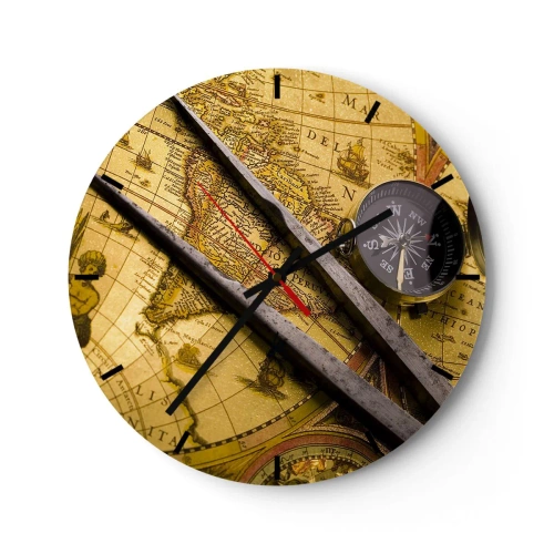 Wandklok - Klok - Waar zijn deze schatten? - 40x40 cm