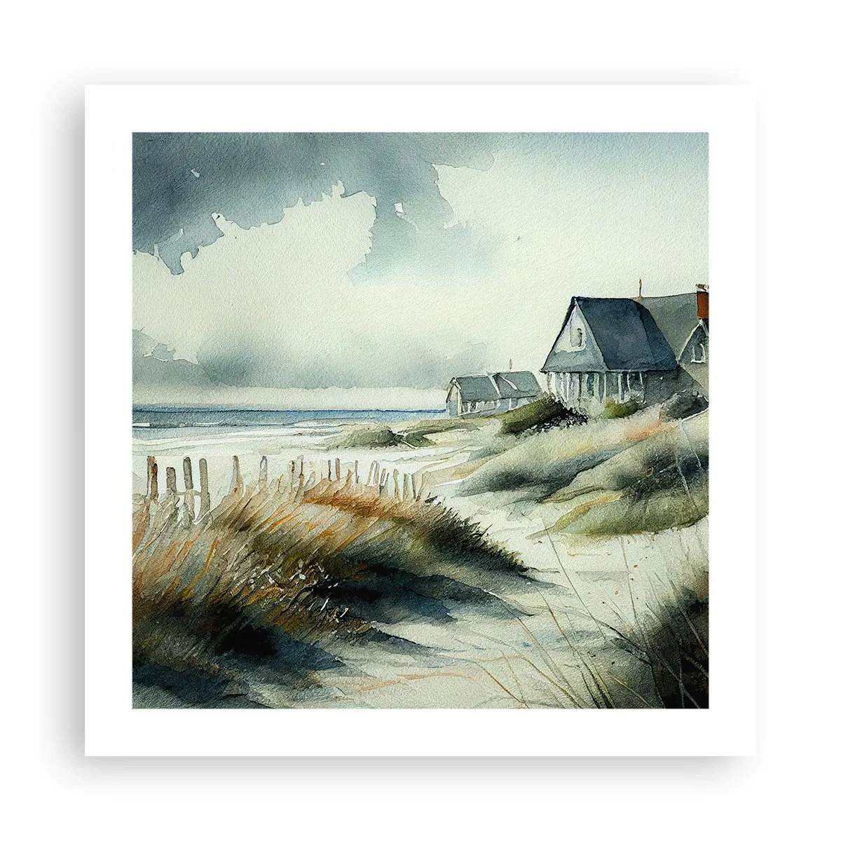 Poster - Weg van de drukte - 50x50 cm
