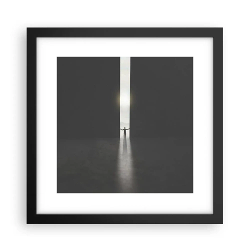 Poster in een zwarte lijst - Een stap naar een mooie toekomst - 30x30 cm