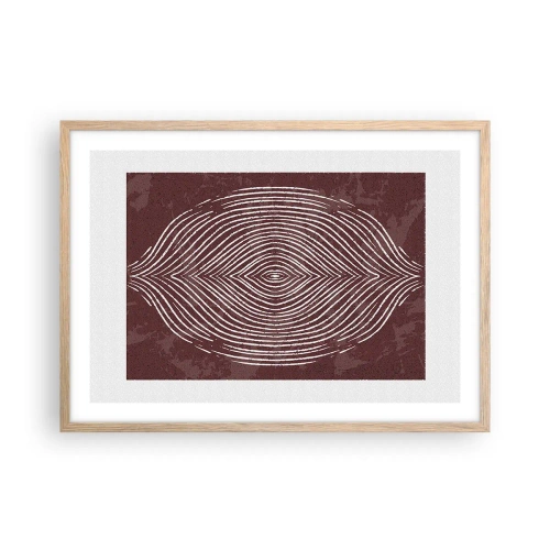 Een poster in een licht eiken lijst - De ruimte spreekt - 70x50 cm