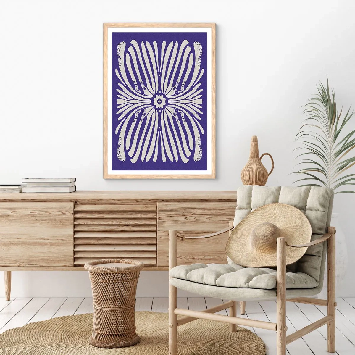 Een poster in een licht eiken lijst - Etnische inspiraties - 70x100 cm