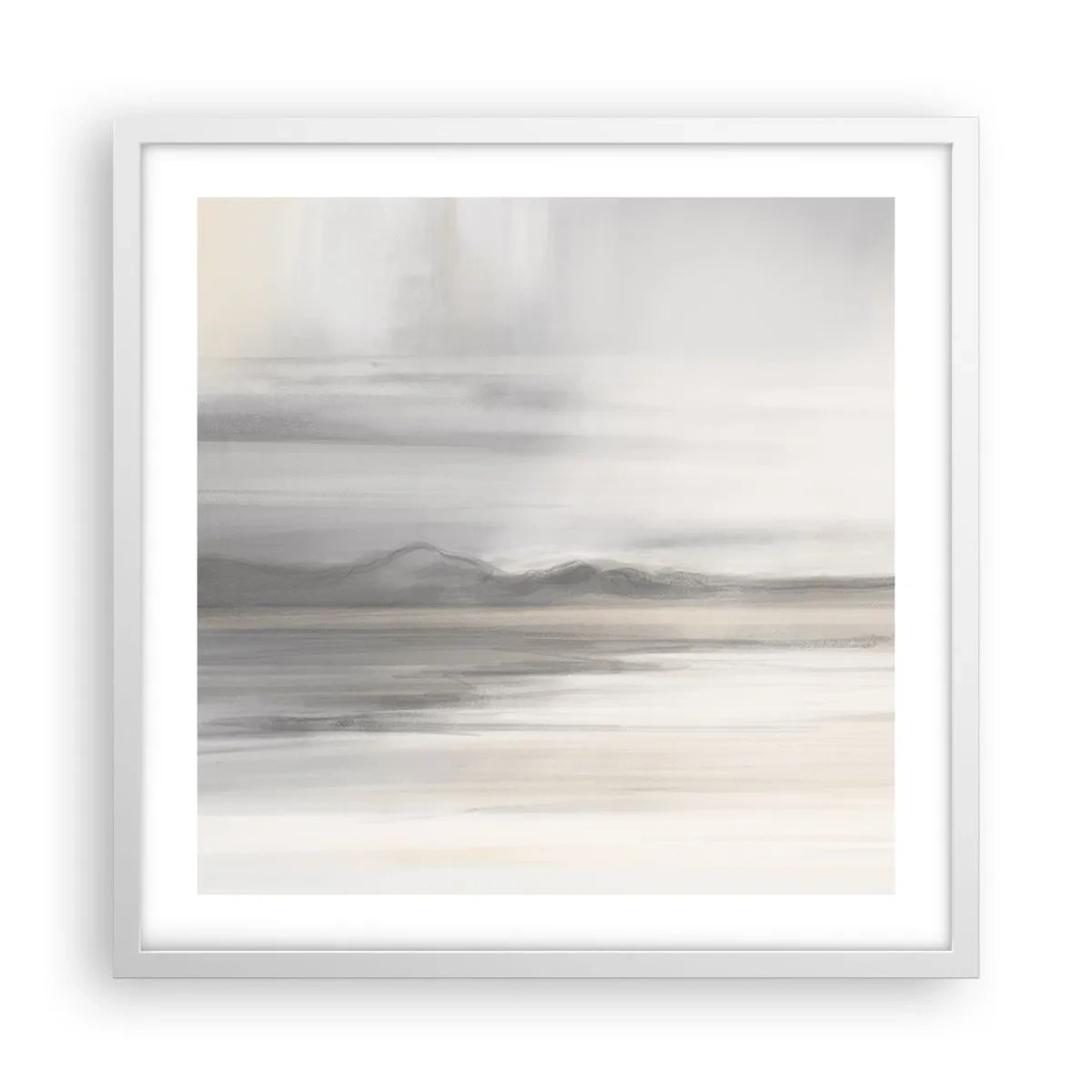 Poster in een witte lijst - Afstand in reflectie - 50x50 cm