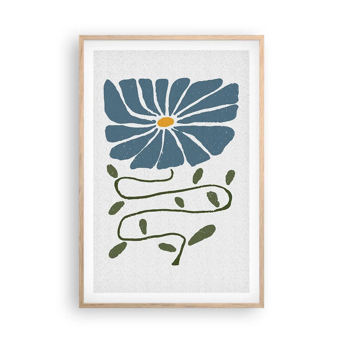 Een poster in een licht eiken lijst - Van een tak tot een bloem - 61x91 cm