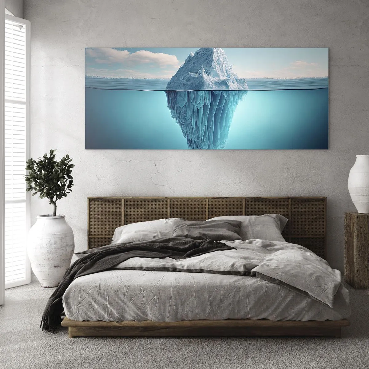 Schilderen op glas - Koningin van het ijs - 100x40 cm