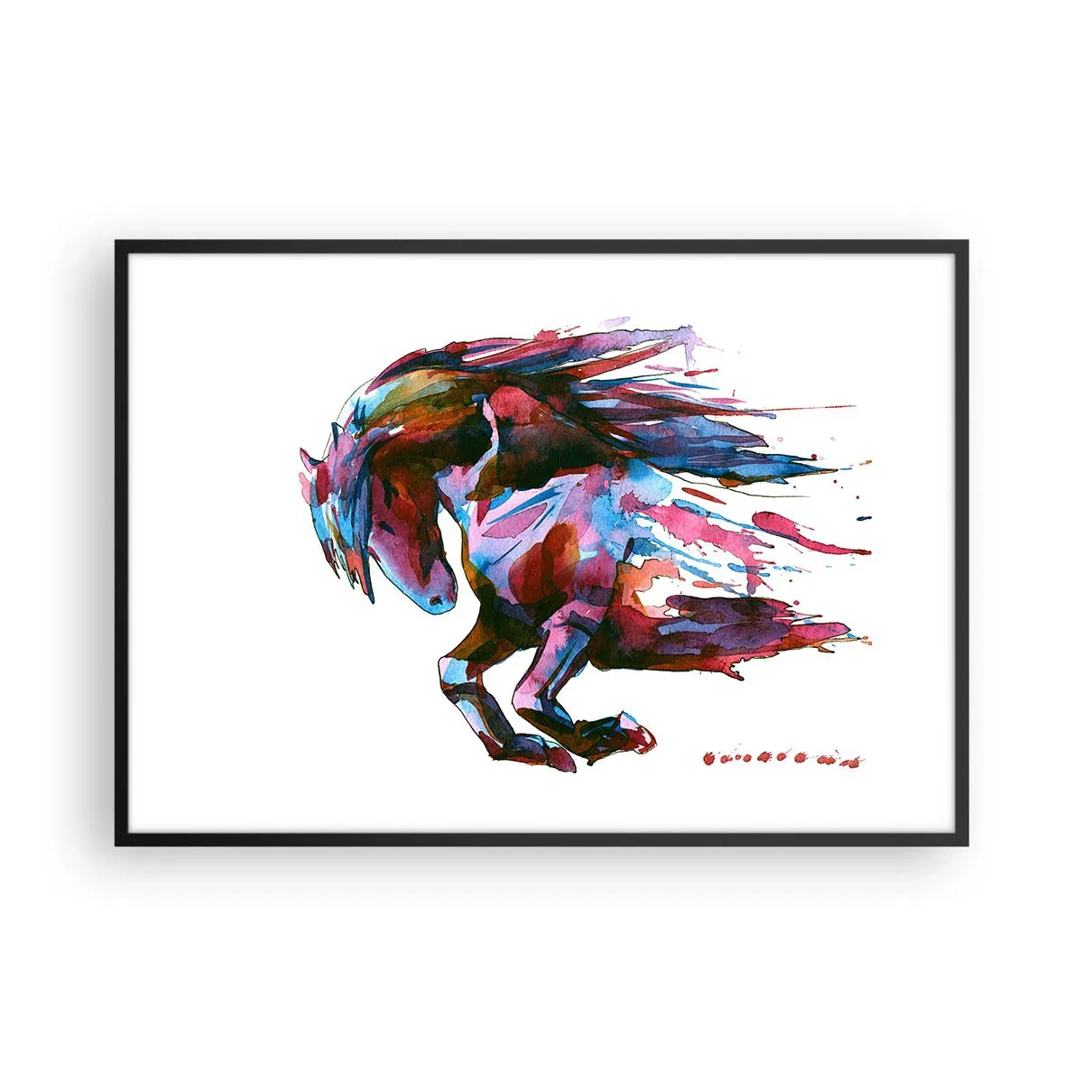 Poster in een zwarte lijst - In vervoering - 100x70 cm