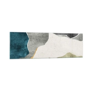Schilderen op glas - Mozaïekcompositie met gouddraad - 160x50 cm