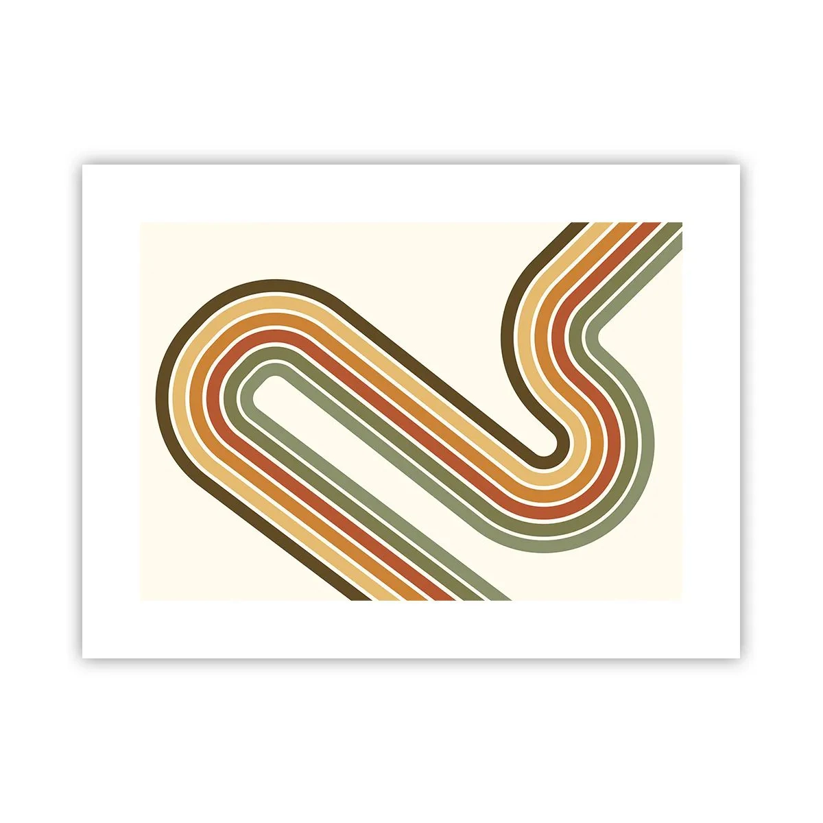 Poster - Zigzag naar het doel - 40x30 cm