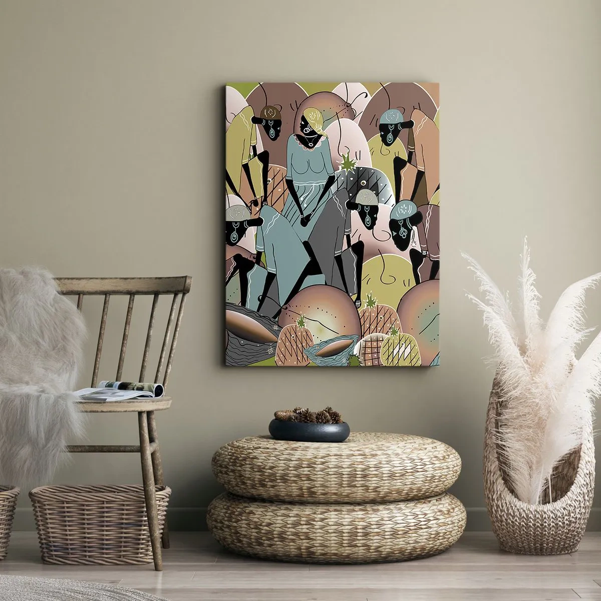 Schilderen op canvas - Er komt een geweldige vakantie aan - 55x100 cm