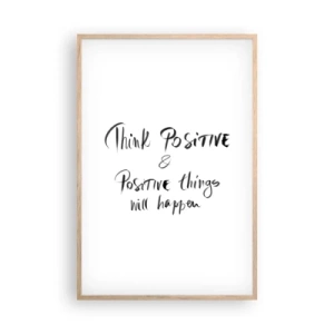 Een poster in een licht eiken lijst - Hoe leef je het leven? - 61x91 cm