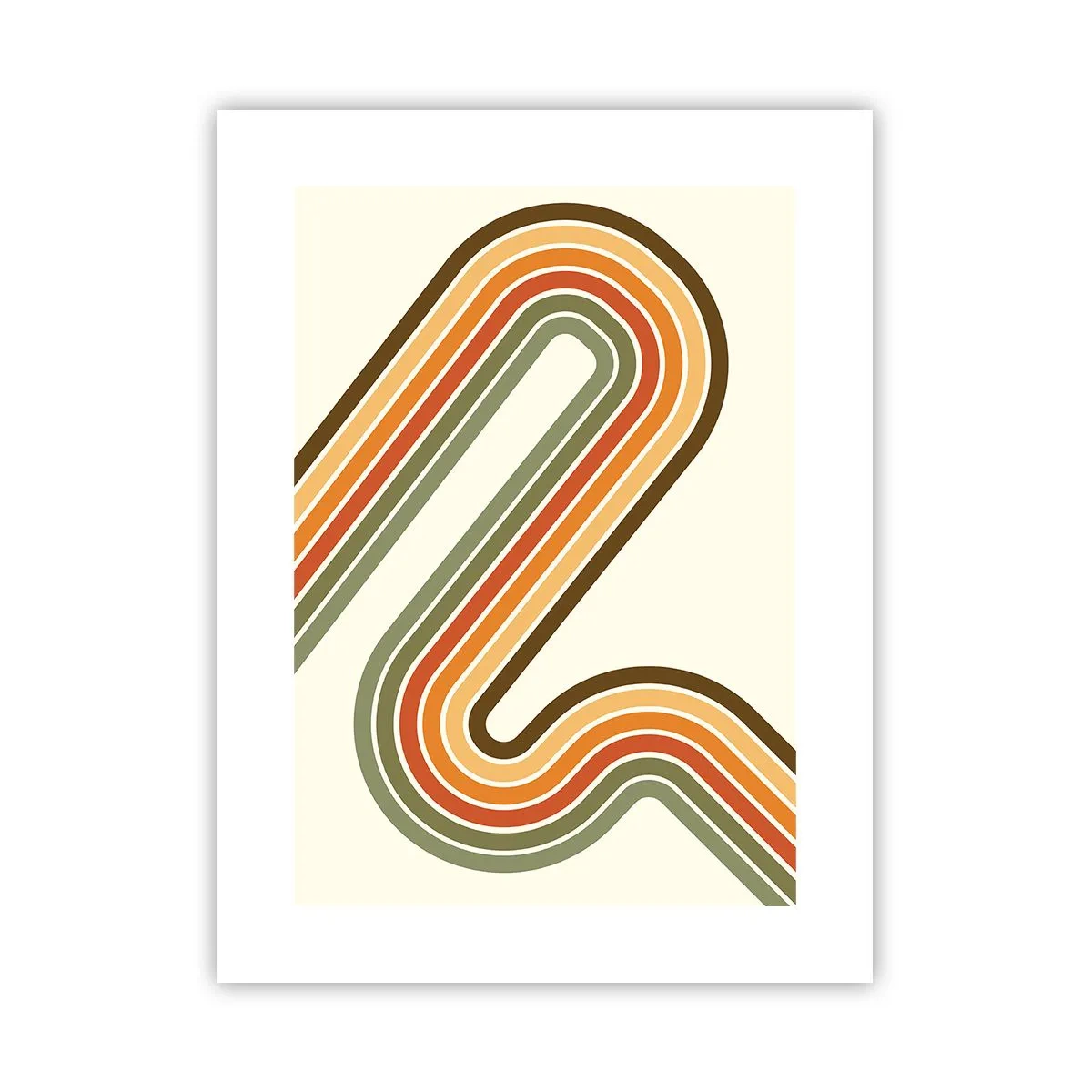 Poster - Zigzag naar het doel - 30x40 cm