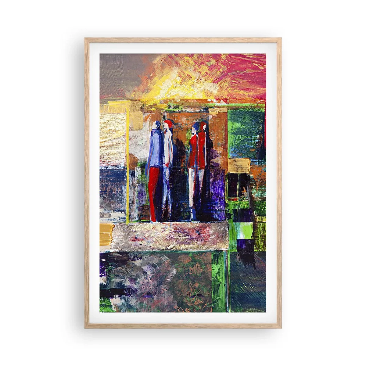 Een poster in een licht eiken lijst - Relaties en emoties - 61x91 cm