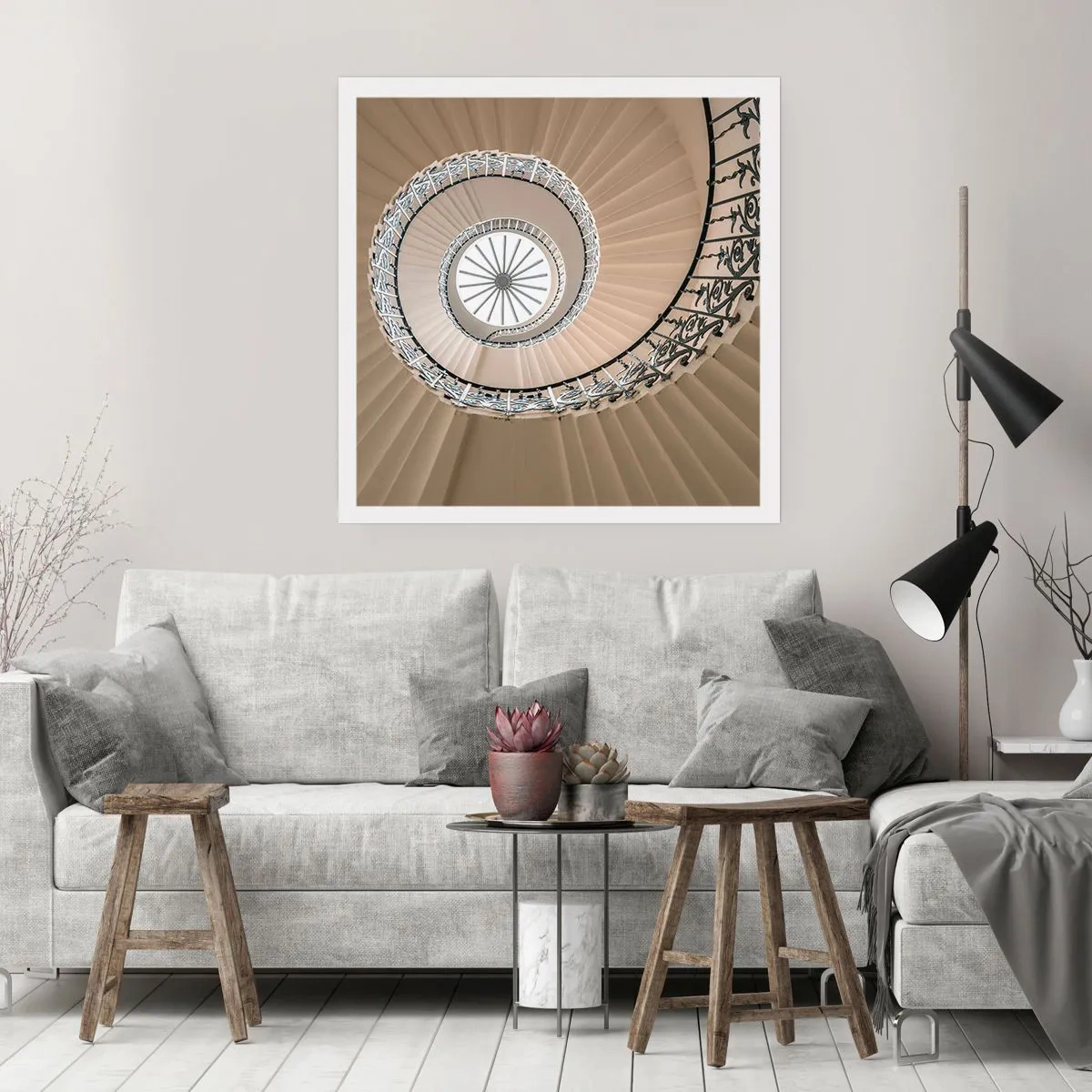 Poster - Binnenin de schaal - 30x30 cm