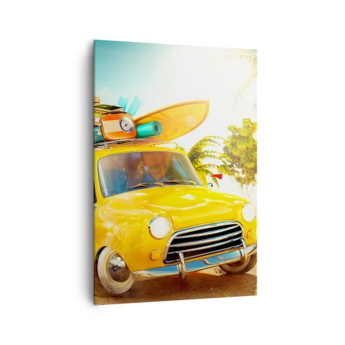 Schilderen op canvas - Een reis voor meer dan één glimlach - 70x100 cm