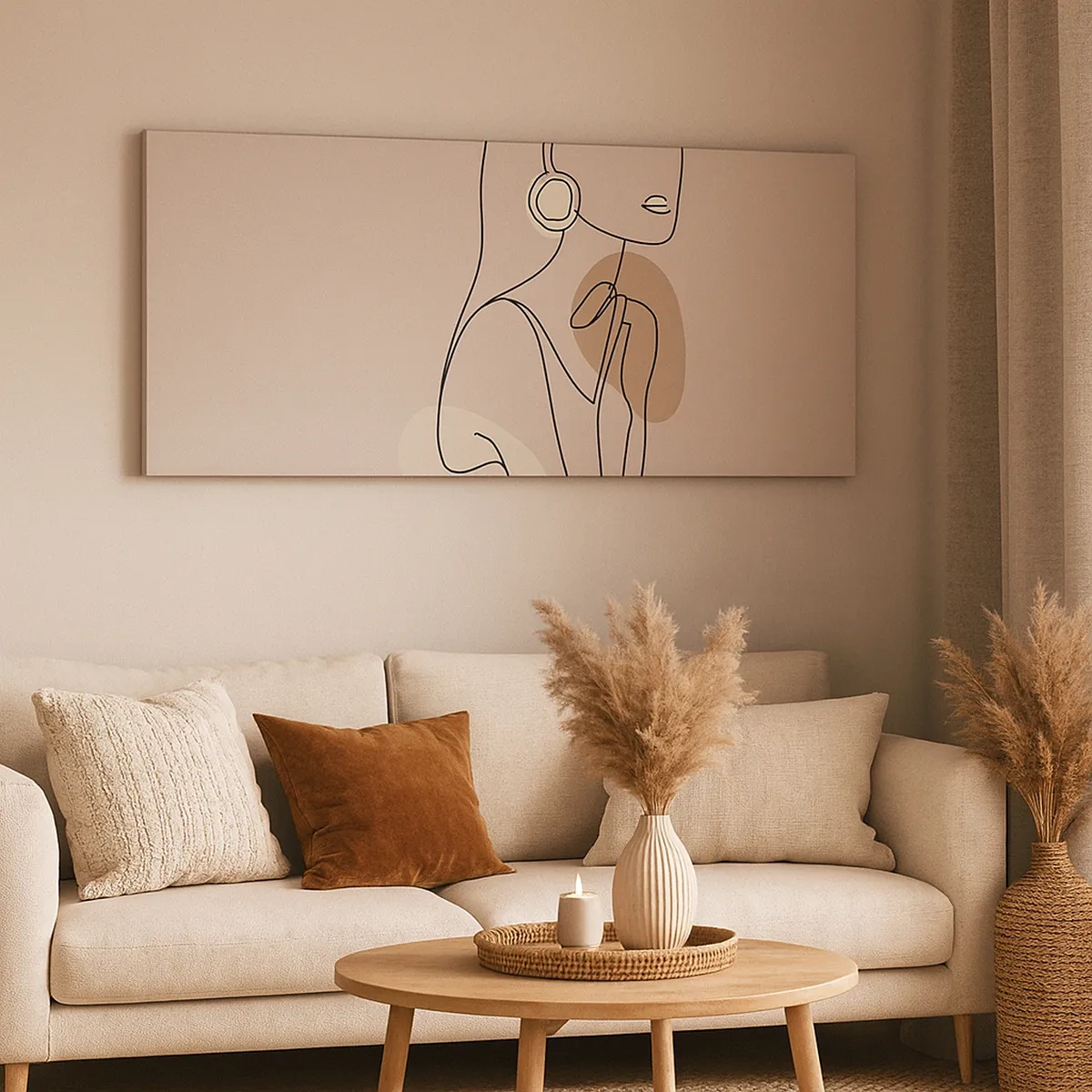 Schilderen op canvas - meisjesachtig icoon - 30x30 cm