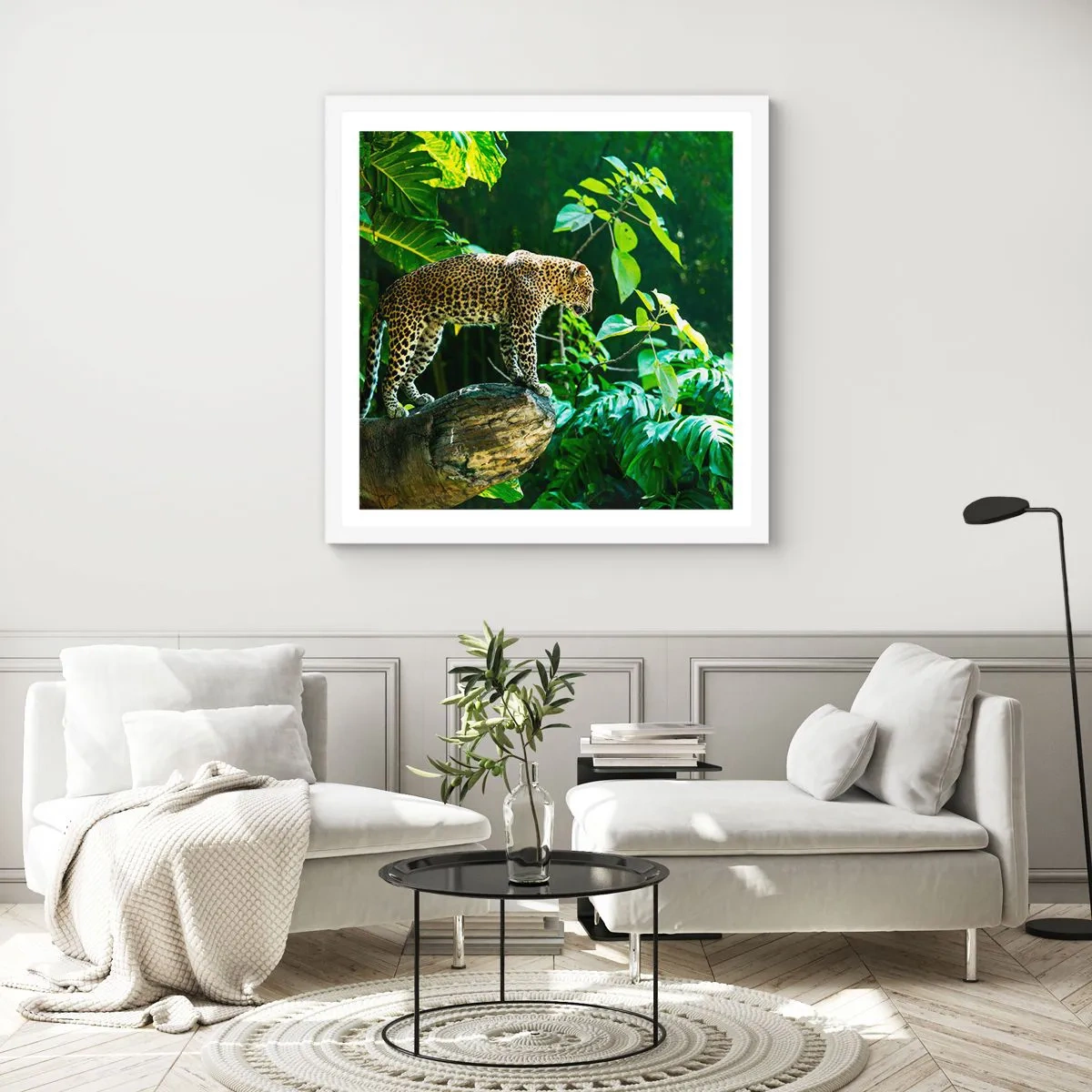 Poster in een witte lijst - Op jacht? - 50x50 cm