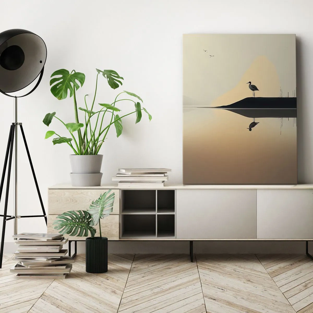 Schilderen op canvas - Heer op het meer - 45x80 cm
