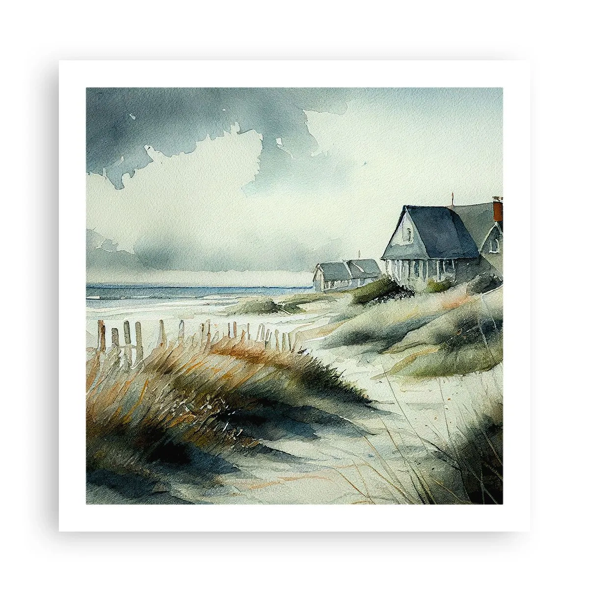 Poster - Weg van de drukte - 60x60 cm