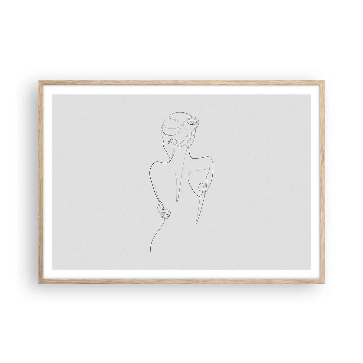 Een poster in een licht eiken lijst - Lichaamsmuziek - 100x70 cm