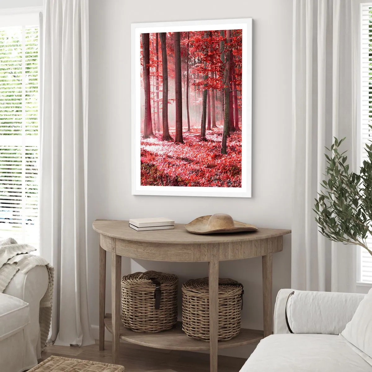 Poster in een witte lijst - Rood is net zo mooi - 40x50 cm