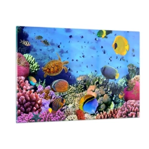 Schilderen op glas - En wat weten we over het leven... - 120x80 cm
