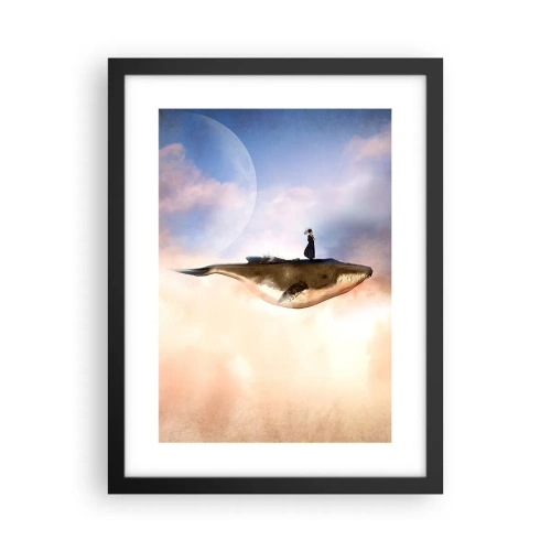 Poster in een zwarte lijst - Een echte reis - 30x40 cm