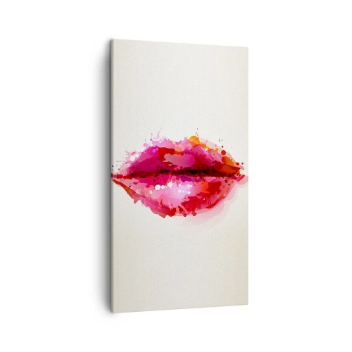 Schilderen op canvas - Een roodachtige tint rood - 45x80 cm