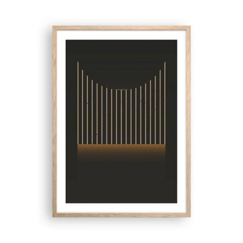 Een poster in een licht eiken lijst - Verken de duisternis - 50x70 cm