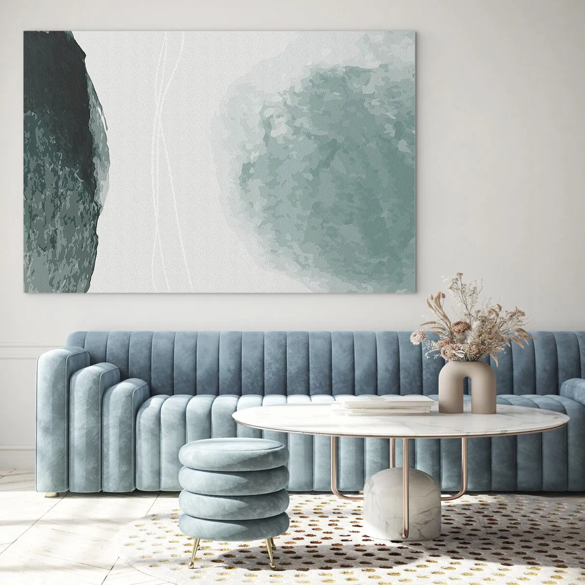 Schilderen op glas - Ontmoeting met de mist - 120x80 cm