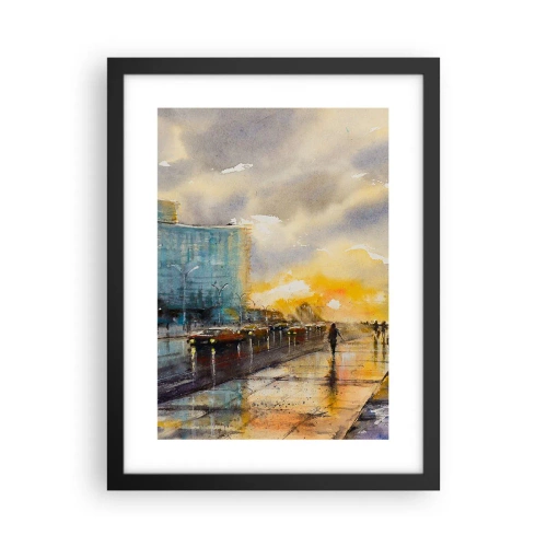 Poster in een zwarte lijst - Het leven aan de oever - 30x40 cm