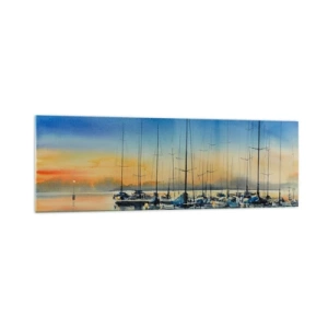 Schilderen op glas - Einde van een goede dag - 160x50 cm