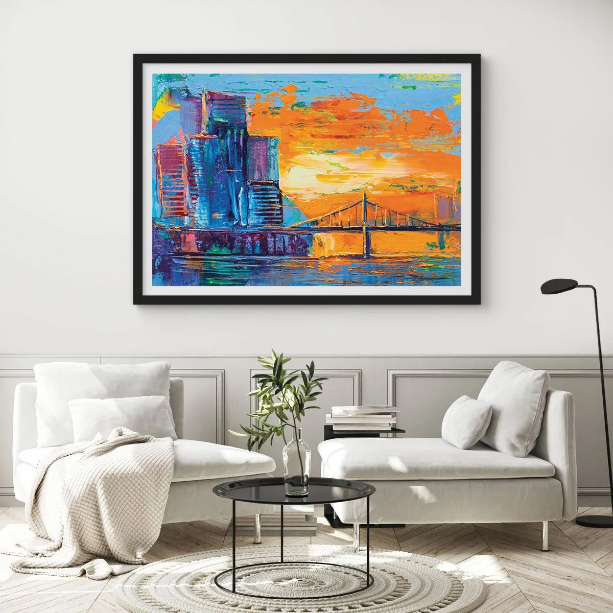 Poster in een zwarte lijst - Cultuur en natuur - 50x40 cm