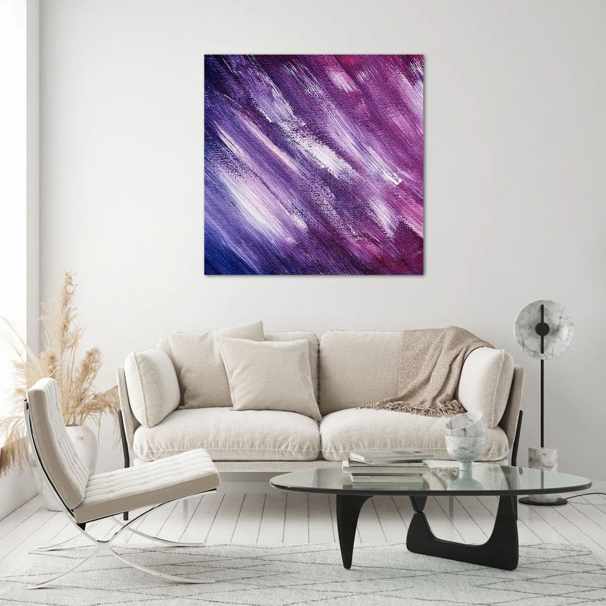 Schilderen op glas - Als de zonnige wind waait - 60x60 cm