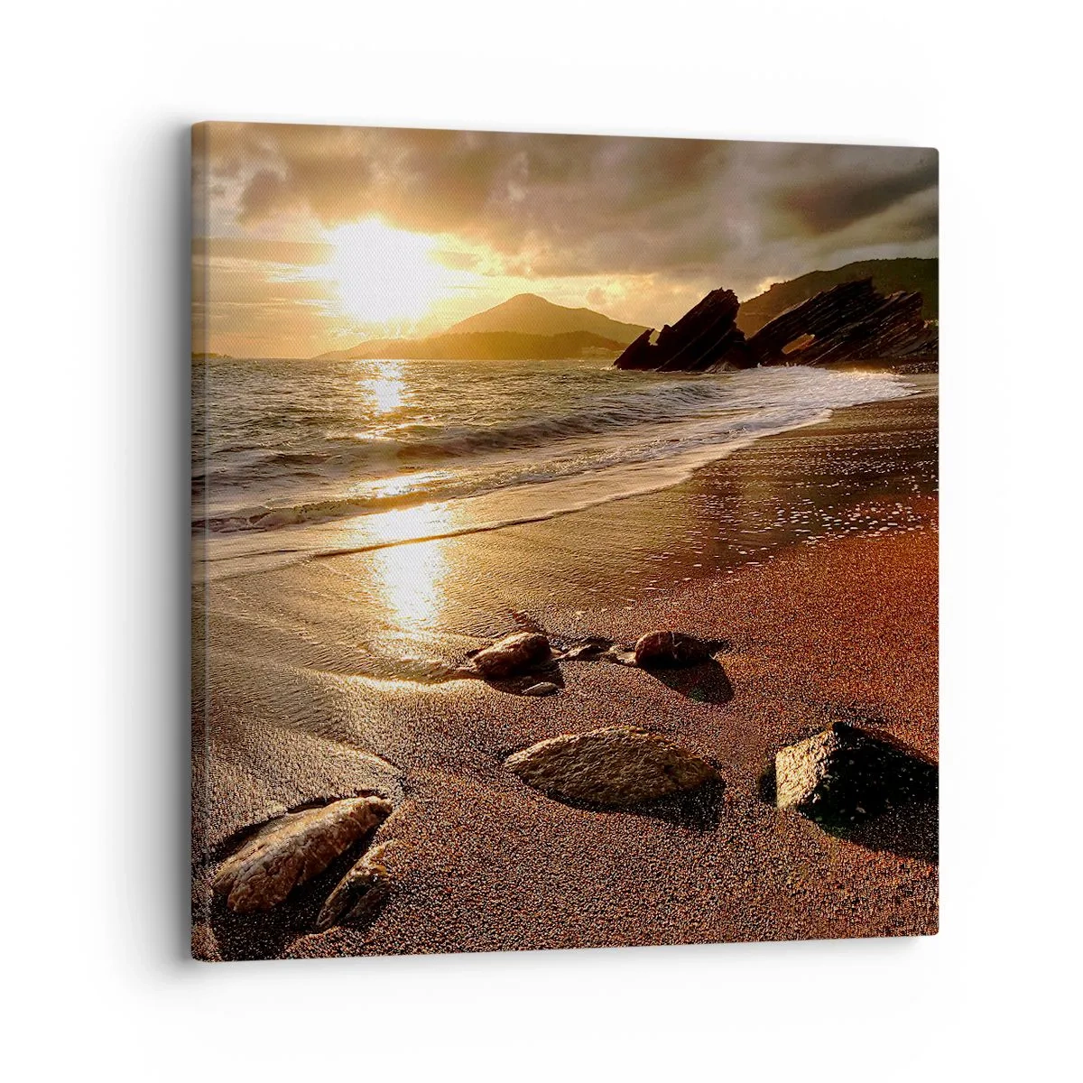 Schilderen op canvas - Volg de zon naar de heuvels - 30x30 cm